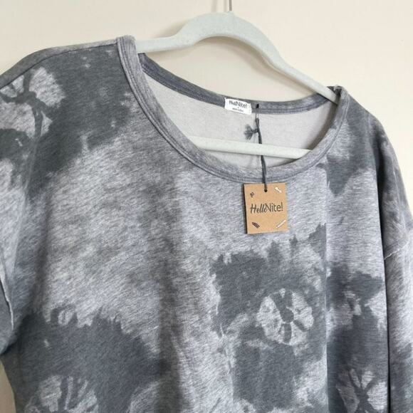 Hello Nite Oversized Heathear Sweater Sz S - Picture 3 of 7